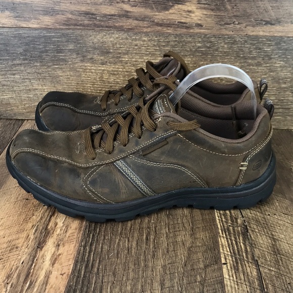 skechers memory foam leather shoes